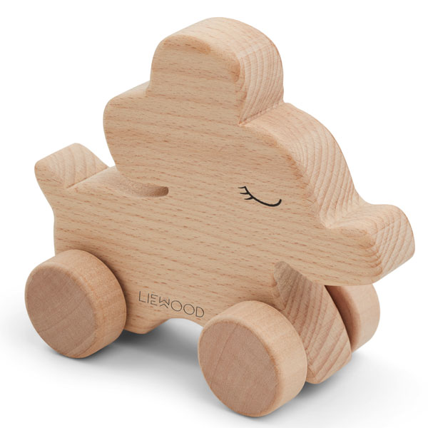 Éléphant en bois flexible pour presser jouet traditionnel des enfants