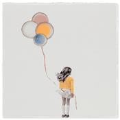 Modern Ceramic Storytiles - A wish balloon