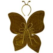Butterfly wings and velvet headband numero 74 - gold S024