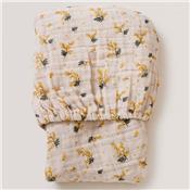 Muslin Fitted Sheet Adult - Mimosa