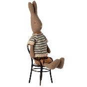 Lapin maileg Rabbit Brown pantalon et pull rayé - Taille 1 (mini)