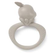 Rabbit Teething Ring Toy - Warm Grey