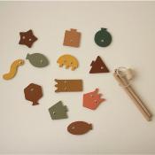 Wooden fishing game set on the magnets Babai - Fishes / Fun Geo in Colors
