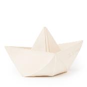 Natural Rubber Teether and Bath Toy - Boat Origami White