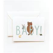 Birth greeting card - Mint Baby