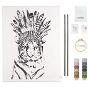 Embroidery Kit - Crazy Tiger