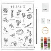 Embroidery school poster Kit - Vegetables