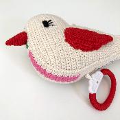 Oiseau musical crochet Anne Claire Petit - multicolore