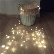 String lights with LEDS - silver