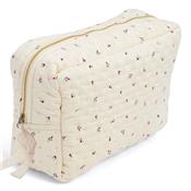 Big Quilted Toiletry Bag - Bloom Red Blue