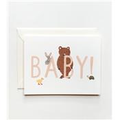 Birth Card - Peach Baby