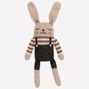 Bunny Soft Toy main sauvage - black overalls