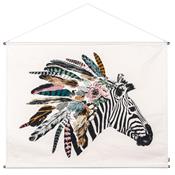 Embroidered Poster - Crazy Zebra