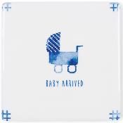 Original Ceramic Postcard Storytiles - Baby Arrived