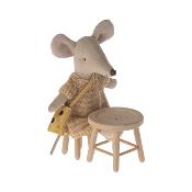 Ensemble table et tabouret en bois souris maileg