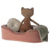 Petit Panier pour Peluche chaton / chat Maileg - Rose Coral