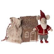 Maileg Santa Mouse in Christmas gift box - big brother