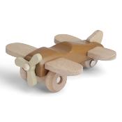 Wooden Rolling Airplane Toy - Almond